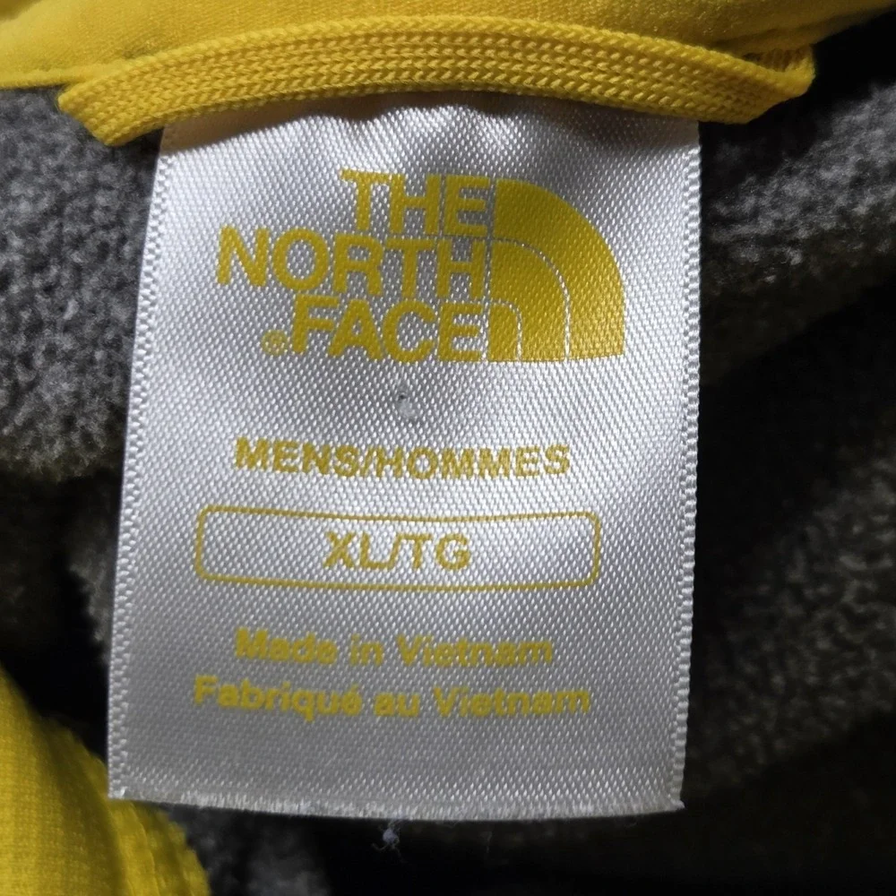 The North Face Hoodie Mens XL Pullover Hooded Sweatshirt‎ Gray Yellow Outdoors